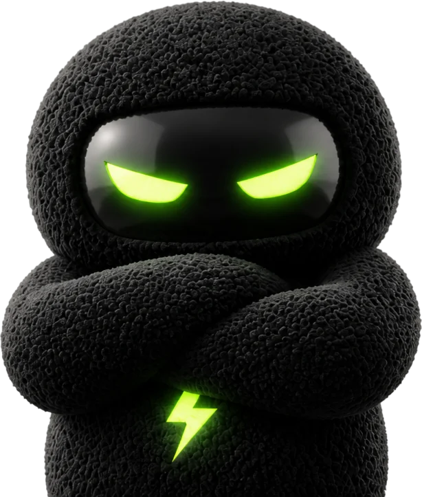 The hvalic character with glowing eyes